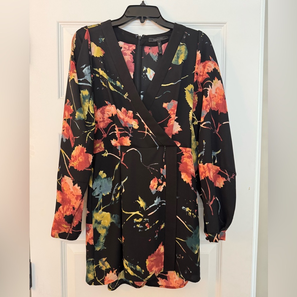 BCBGMaxAzria Black Floral Dress